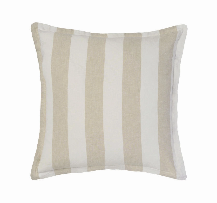 Vintage Stripe 48x48cm Filled Cushion Natural