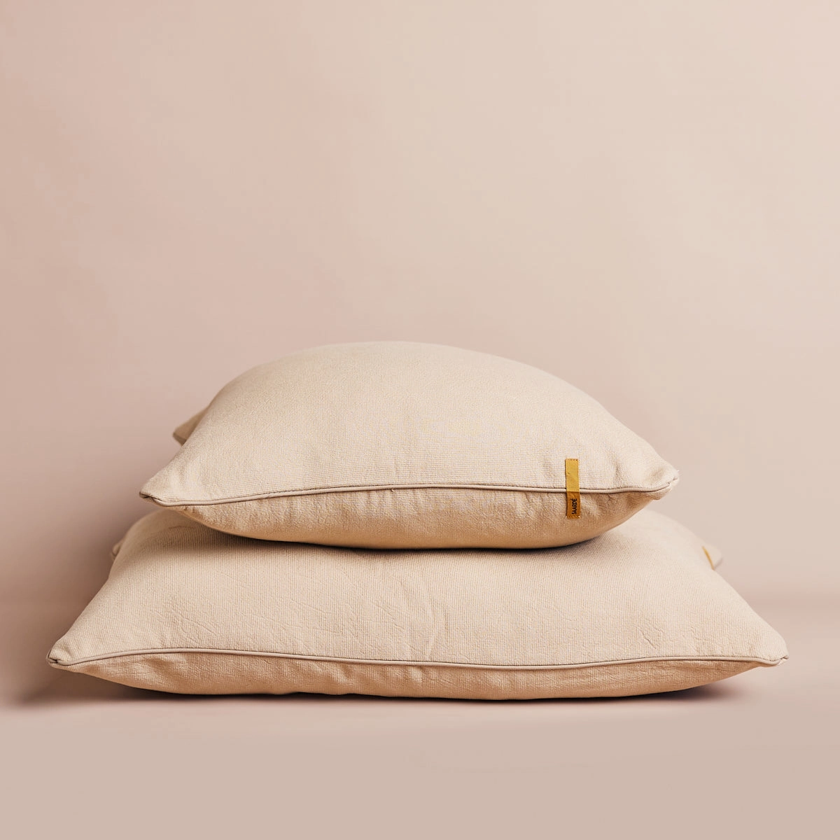 Vintage Wash Cushion | Nutmeg w Piping