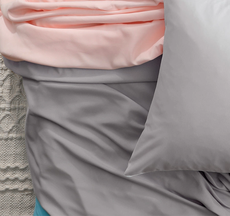 Vintage Washed Soft Microfibre Sheet Set Range Pewter