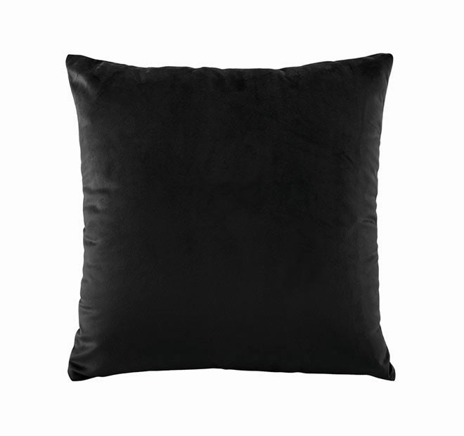Vivid Coordinates Velvet 43x43cm Filled Cushion Black