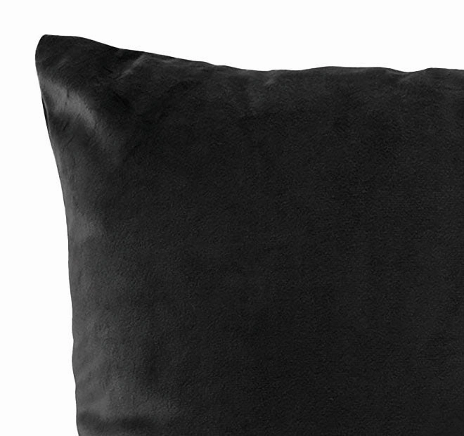 Vivid Coordinates Velvet 43x43cm Filled Cushion Black