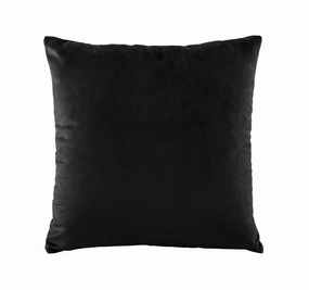 Vivid Coordinates Velvet 43x43cm Filled Cushion Black