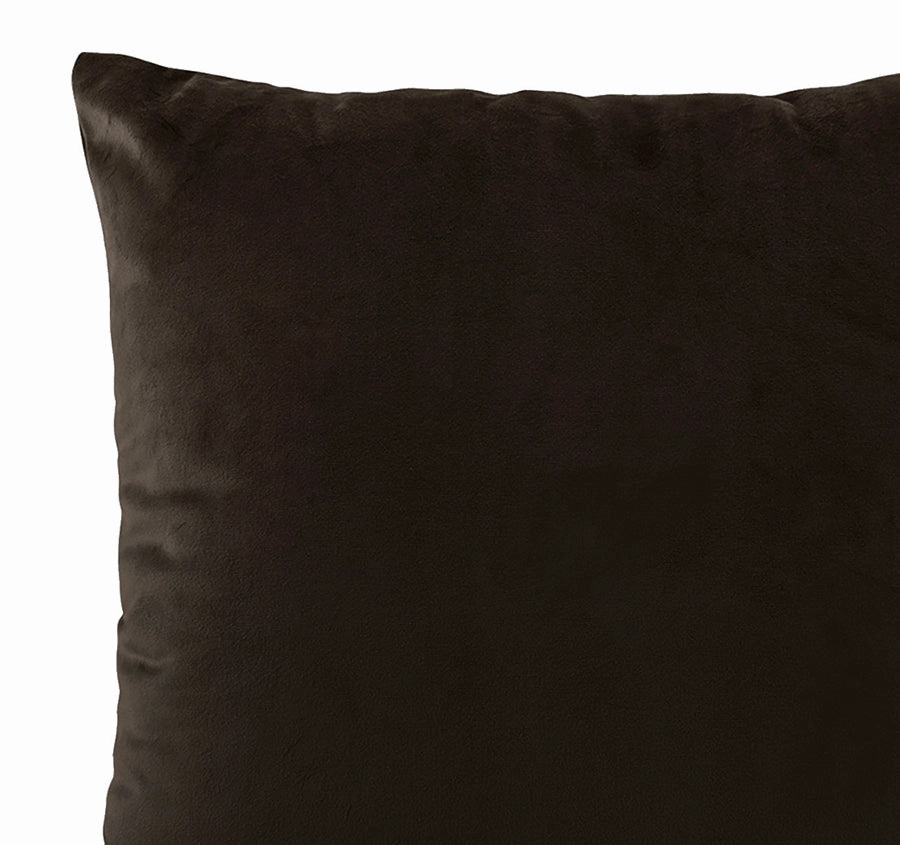 Vivid Coordinates Velvet 43x43cm Filled Cushion Chocolate