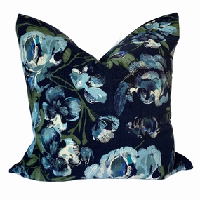 Wilhemina Navy Square Filled Cushion 50 x 50cm by Zaab