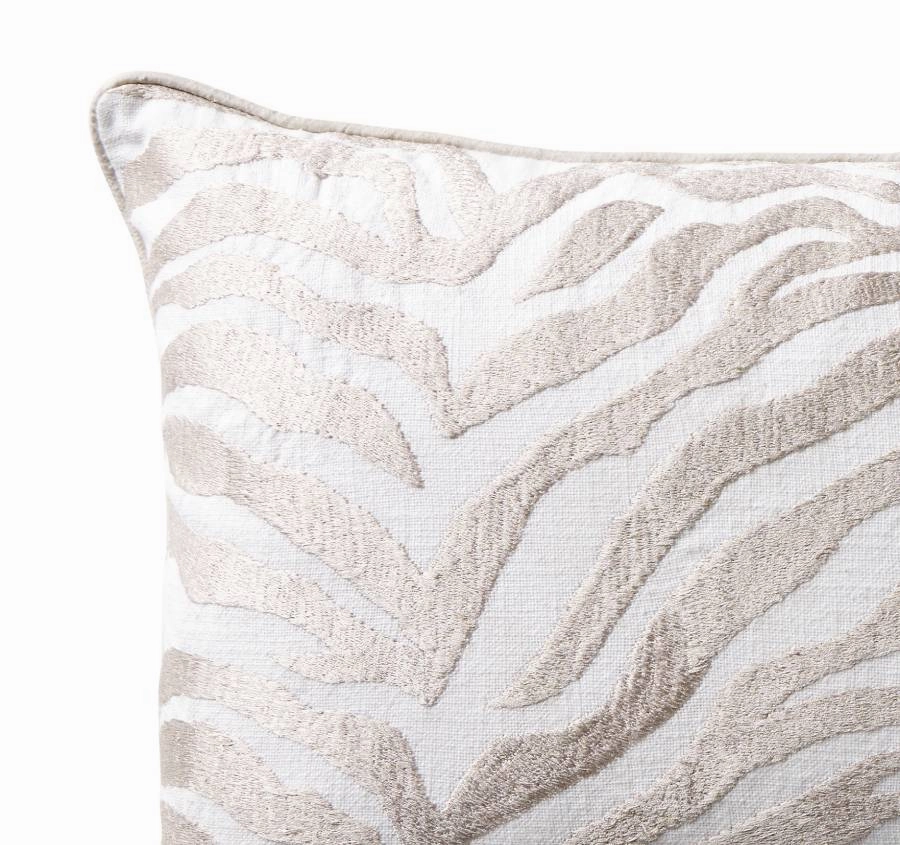 Zebra Luxe 30x50cm Filled Cushion Champagne